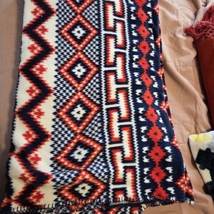 Mainstays Red and Blue Plush Blanket